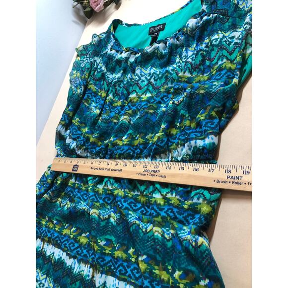 En Focus Dress Womens Plus Size 20W Multicolor Short Sleeve Elastic Waist Boho - Picture 9 of 9